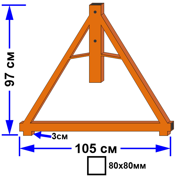 Опора консоли передняя F80D0H2L105/97+3 Ketong