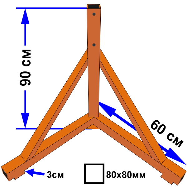 Опора консоли угловая F80D0H2L2x60/90+3