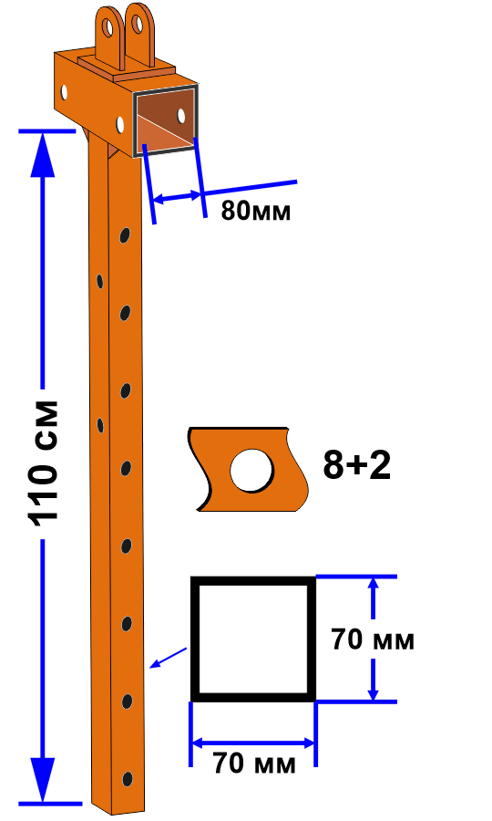 Стойка консольных балок TAU-R 80/70D4H7L85U