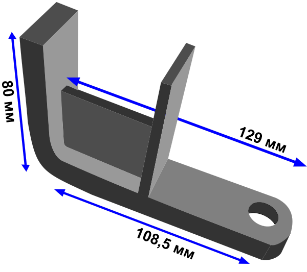 Приварной крюк фиксации лебедки LTD6.3 на корзине ZLP (KETONG)