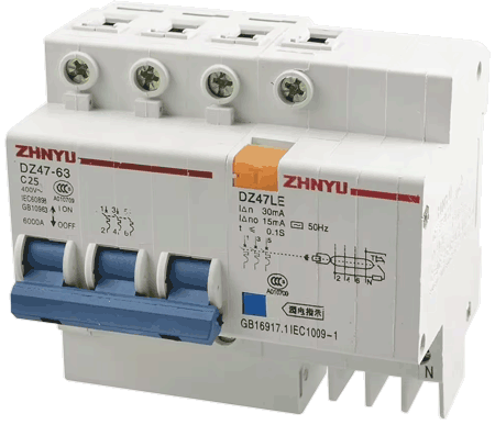 Дифавтомат 3Р+N/32А DZ47LE 5,5M