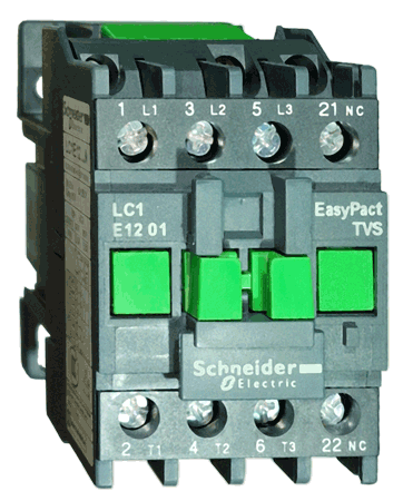 Контактор 12А 1НЗ AC220В LC1-E1201, Schneider