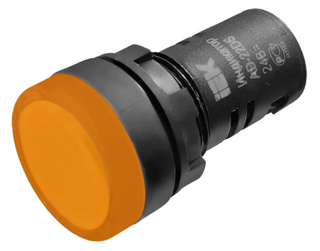 Индикатор светосигнальный желтый с LED матрицей AD-22DS, АС/DC24В