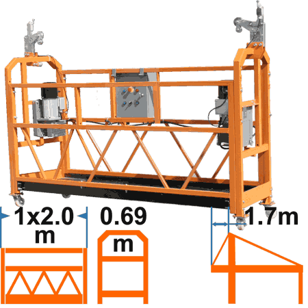 Фасадный подъёмник ZLP800-A, марка HAOKE, корзина 6 м, с консолью 2,7м, полный комплект